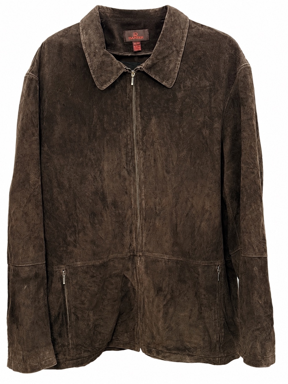 Danier Y2K Washable Suede Collared Zip Front Jacket SIZE XL - Picture 3 of 7